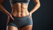 © Mehran - The woman worked hard to get in shape. She ate healthy foods, exercised regularly, and had a procedure to remove some fat. Her stomach now looks flatter and more toned.