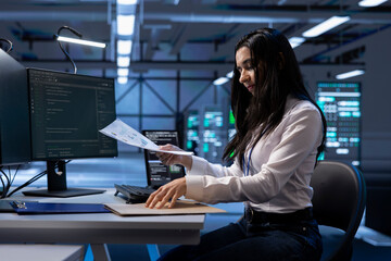 Poster - technician maintaining accurate documentation of data center equipment, configurations, and procedur