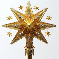 Sticker - Golden Star Christmas Ornament