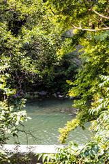 Wall Mural - water stream in Hrazdan gorge in Yerevan city
