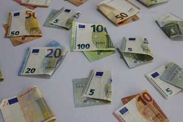 economy and finance with European money