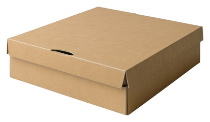 Sticker - PNG  Food delivery box packaging mockup cardboard carton white background.