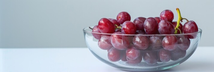 Sticker - Red Grapes in a Transparent Bowl