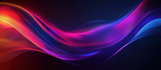 Abstract waves of vibrant colors creating a dynamic visual effect.