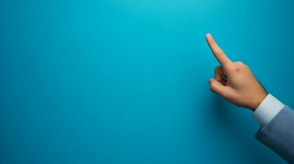 Poster - Businessman s Hand Reaching Toward Invisible Tech Interface