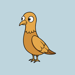 Wall Mural - mourning dove, vector illustration cartoon