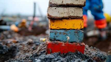 Aufkleber - Close up View of Earth s Crust Layers from Deep Drilling Project in Russia