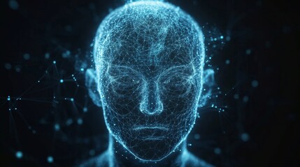 Poster - Digital human face composed of network lines