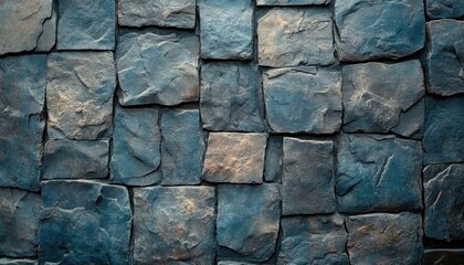 Canvas Print - Close-up of a Wall Made of Irregularly Shaped Grey Stones