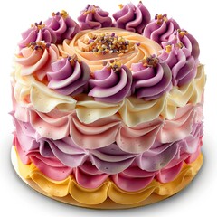 Sticker - Multicolored Cake with Whipped Cream