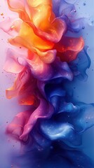 Wall Mural - abstract digital artwork with swirling colors and dynamic shapes fluid gradients vibrant hues motion