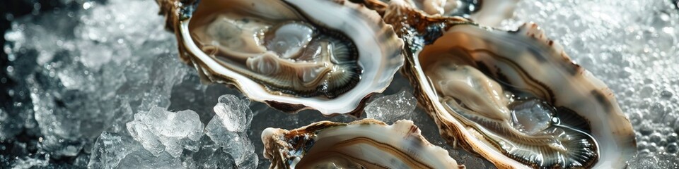 Canvas Print - Delicious and Succulent Oyster Flesh Delightfully Sweet