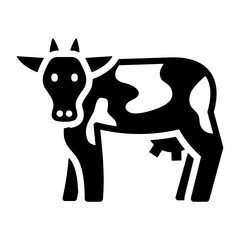 Canvas Print - Dairy Cow Icon