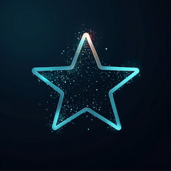 Wall Mural - Sparkling Star Icon: Bright and Inspirational Celestial Graphics
