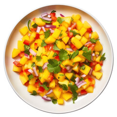 Wall Mural - PNG Mango Salsa plate salad mango.