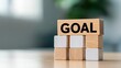 © bteeranan - Wooden Blocks Goal Success Concept