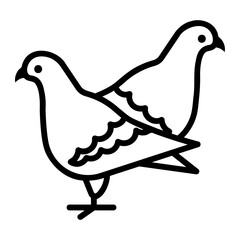 Sticker - pigeon Line Icon