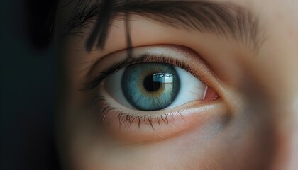 Intricate Macro Portrait of a Womans Eye Capturing Stunning Details and Vibrant Colors