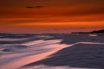 sunset on the beach