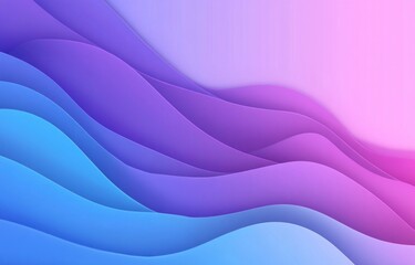 Wall Mural - Abstract waves in gradient colors creating a soothing visual effect.