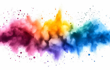 Poster - Vibrant and colorful paint splash creating a beautiful abstract background. Perfect for creative designs and artistic projects.