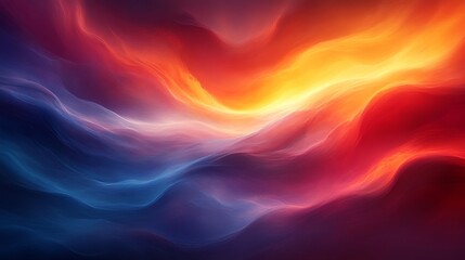 Poster - Abstract swirling colors with red and blue tones, digital art. Creativity and imagination concept