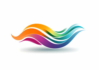Poster - Vibrant and colorful abstract wave design, perfect for backgrounds or graphic elements in creative projects.