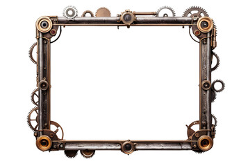 Steampunk border frame PNG transparent background