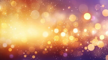 Poster - Soft purple and yellow bokeh lights blend together, providing an enchanting backdrop suitable for celebrations or artistic endeavors