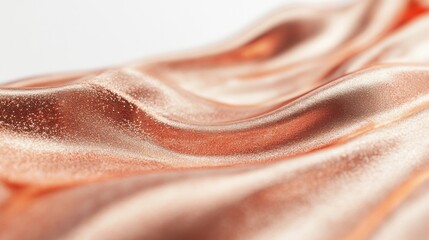 Canvas Print - The surface shimmers with glossy copper waves, reflecting light in a warm, inviting ambiance that creates a sense of depth and luxury