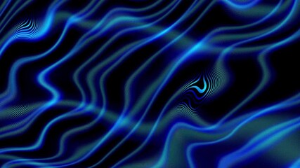 Aufkleber - Animation of multiple blue shiny light lines moving on black background