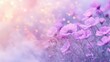© tashechka - Delicate purple flowers bloom surrounded by enchanting smoke, creating an ethereal atmosphere in a peaceful garden