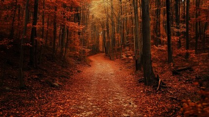 Poster - Autumnal Forest Path