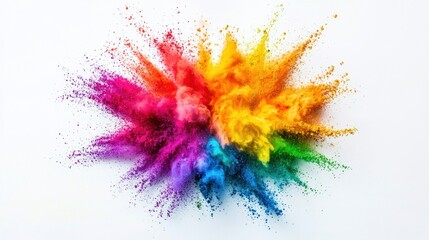 Poster - Vibrant Multicolored Powder Explosion Abstract Background