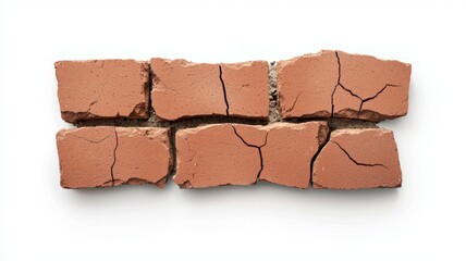 Wall Mural - A brick wall with a crack in it