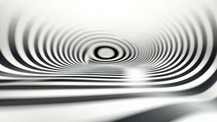 Wall Mural - A black and white image of a spiral with a white circle in the middle