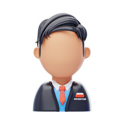 Poster - 3D Investor Decisions on Company Growth. 3D Icon