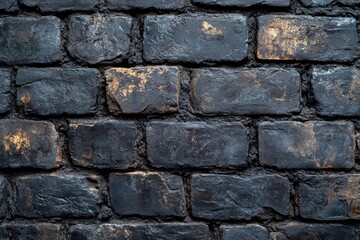 Poster - Dark Brick Wall Texture