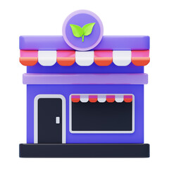 Aufkleber - 3D Eco-Friendly Market. 3D Icon