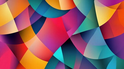 Sticker - Abstract Colorful Geometric Design