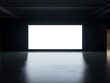 © Edifi 4 - Large blank white screen in a dark empty room