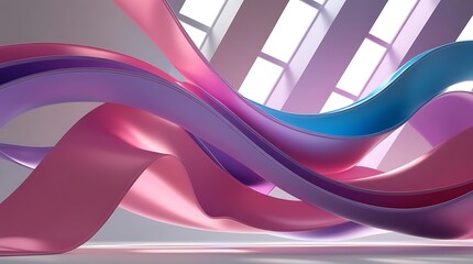 Abstract background with smooth, flowing shapes in a luminous gradient. The design features vibrant colors that create a radiant glow (17)