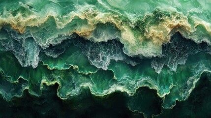 Abstract Green Waves