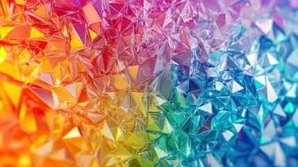 Poster - Abstract Colorful Crystalline Texture