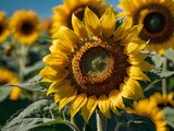 stunning close up photo of sunflowers during the day