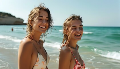 two people on the beach