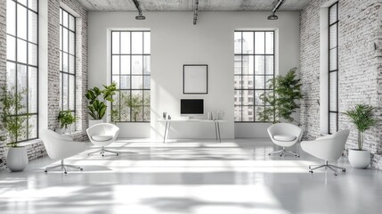 Sticker - Modern White Loft Interior Design