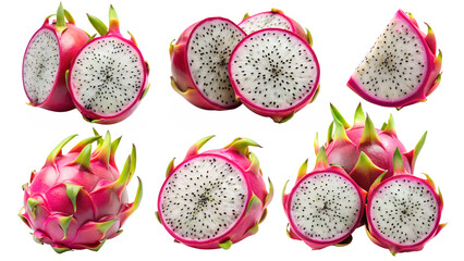 dragon fruit  isolated on transparent background png
