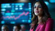 © ALLAI - Confident Businesswoman Analyzing Financial Data on Screen