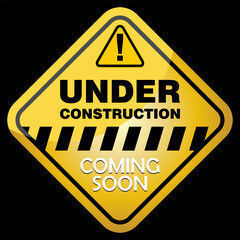 Under construction, coming soon, sign vector